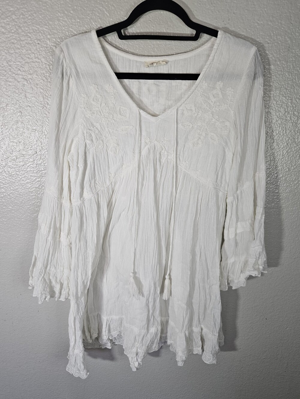 Talisman Cotton Gauze Flare Sleeze Mini Dress Size S
